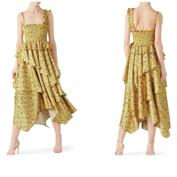 RTR Petersyn Alcott Yellow Midi Dress size XL - Picture 1 of 8